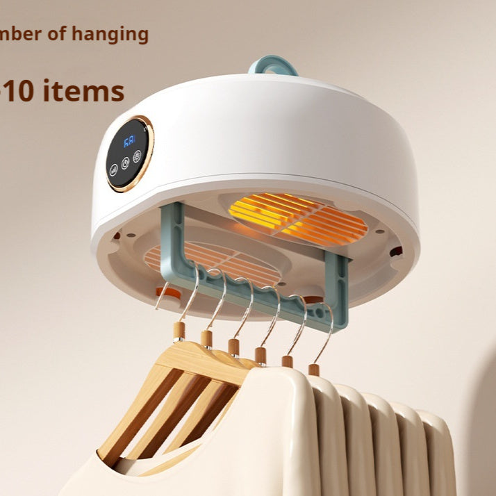 Foldable electric dryer for small garments, ideal for travel and small spaces.