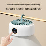 Foldable electric dryer for small garments, ideal for travel and small spaces.